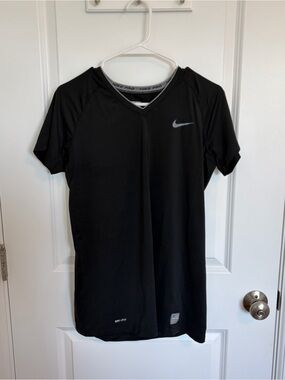 Nike Pro Black Performance Top with Reflective Logo